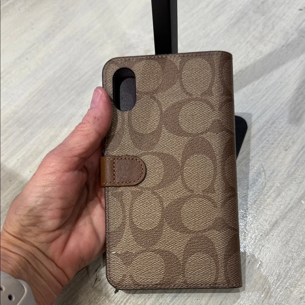 Coach Tan and Brown Signature I XR/XS Phone Case